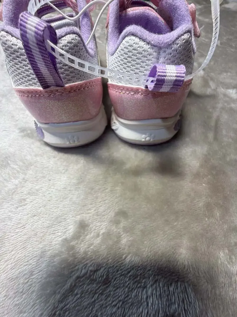 Disney Princess Toddler Girls Light-Up Athletic Sneakers with Hook and Loop Stra